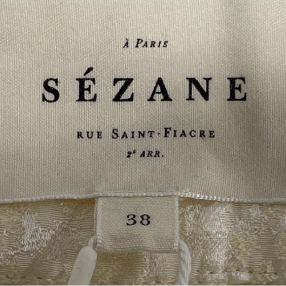 SEZANE Tymo Pants Ecru NWT - Picture 5 of 8